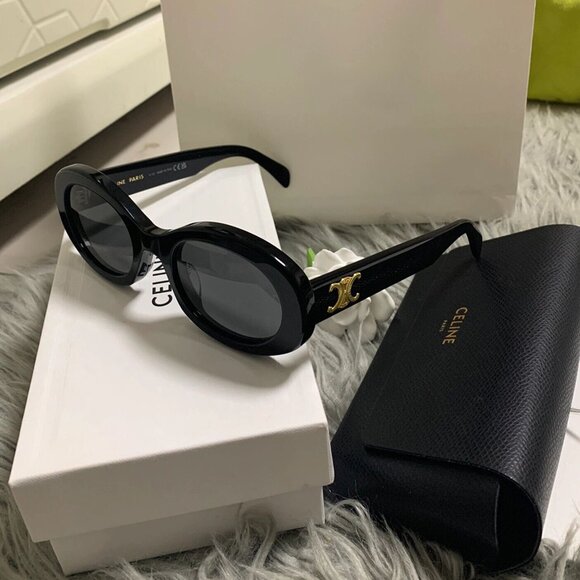 Celine Triomphe 01 Oval Sunglasses - Picture 1 of 6